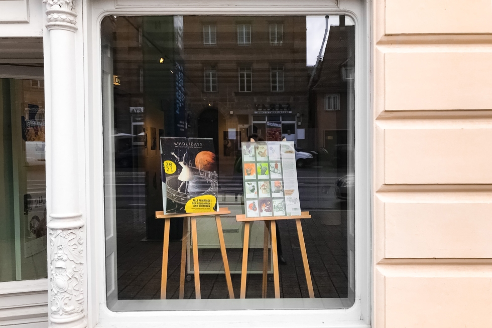 Verkaufsstelle mit schönem Schaufenster: das jüdische Museum Fürth