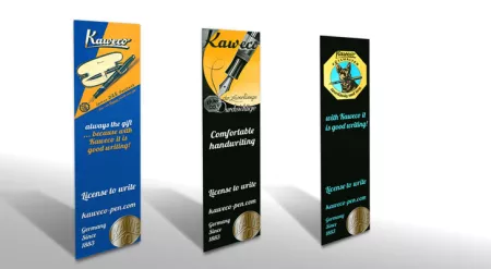 Website-Banner in traditionellem Look von Kaweco