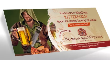 Großformatdruck zum traditionellen Ritteressen