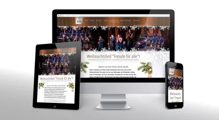 Landingpage „Freude für alle" mit Medien-Up-/Download