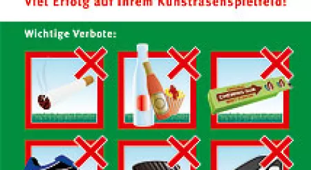 Warnschild gegen unsachgemäße Bodenbelagnutzung