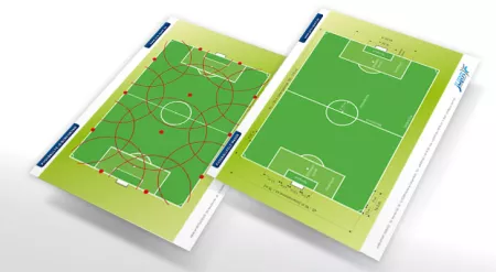 Spielfeldpläne zu Fußball und Tennis 