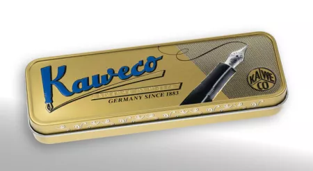 Nostalgisches Blechetui mit Kaweco Motivprägung