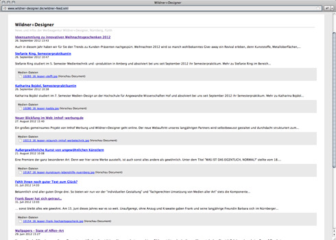 Wildner+Designer RSS-Feed