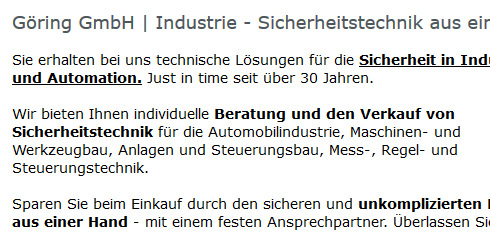 Alt: Die unspektakuläre Systemschrift „Verdana“ wurde eher aus Zweckmäßigkeit und nicht aufgrund der Ästhetik eingesetzt.