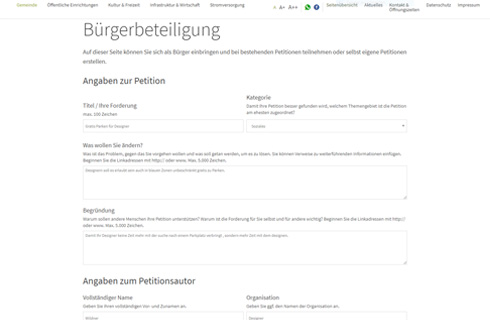 Bürgerbeteiligung auf Röttenbach-Website